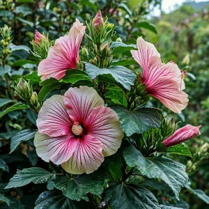 Гибискус Иден Бьюти купить по цене от 460р. в интернет-магазине «Посадика» с доставкой почтой в в Гусеве и по всей России – [изображение №1].